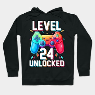 Level 24  Video Game 24th Birthday Hoodie